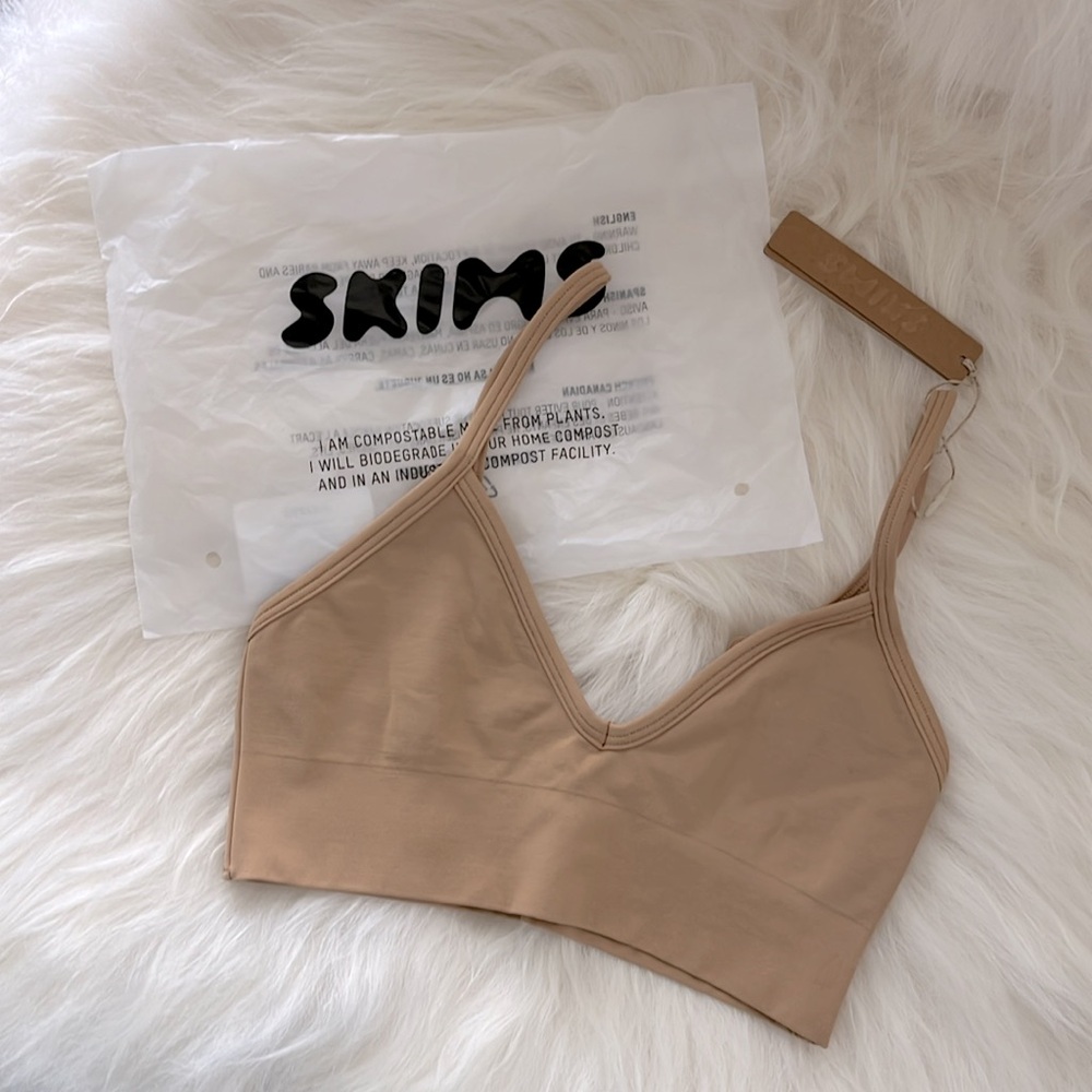 SKIMS Soft Smoothing Seamless Bralette in Ochre